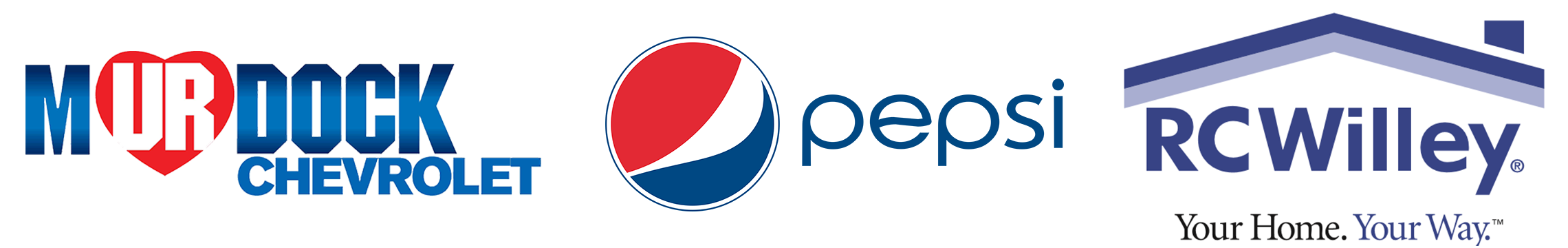 Cherry Hill Water Park Sponsor Logos | Murdock Chevrolet | Pepsi | RC Willey