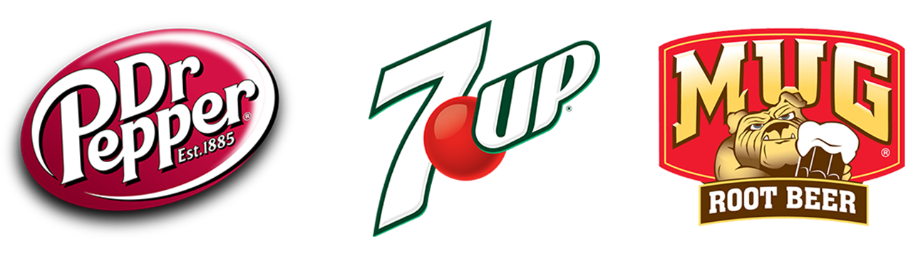 Drinks Logos — Dr Pepper | 7 Up | Mug Root Beer